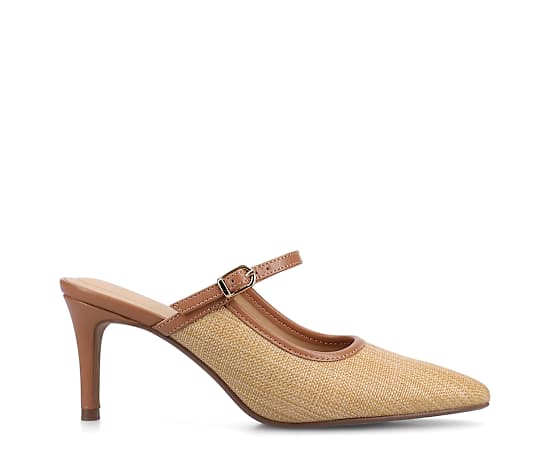 Journee Collection Women's Tiffee Mary Jane Mule Pumps - Natural