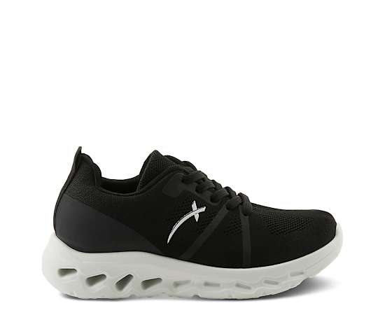 Flexus Women's Rushing Athletic Lace-Up with Durable Rubber Sole - Black