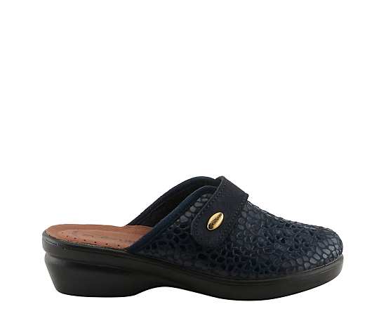 Womens Flexus(R) By Spring Step Merula Wedge Clogs - Navy