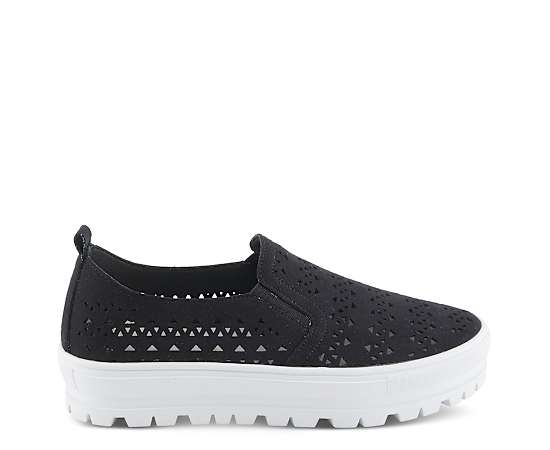Patrizia Angelita Women's Slip-On Shoe with Side Zipper - Black