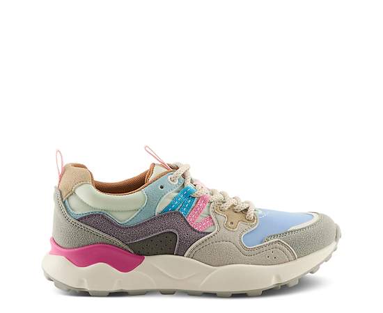 Patrizia Women's Flying Fashion Athletic Sneaker with Lace-Up Closure - Sky blue multi