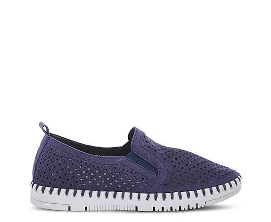 Patrizia Women's Surfie Perforated Slip-On Sneakers - Navy
