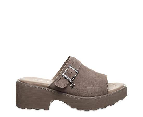 Bearpaw Women's Frances Platform Wedge Sandals - Morel