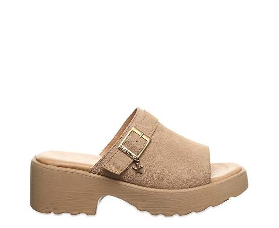 Bearpaw Women's Frances Platform Wedge Sandals - Toffee