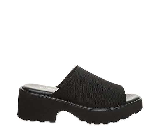 Bearpaw Women's Blanche Platform Wedge Sandals - Black