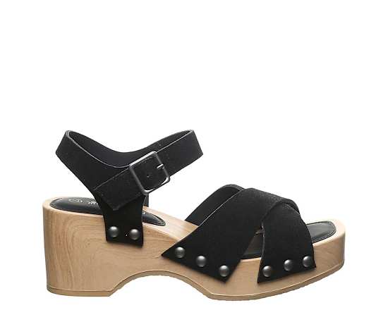 Bearpaw Women's Colette Platform Wedge Sandals - Black