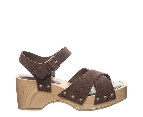 Bearpaw Women's Colette Platform Wedge Sandals - Brown
