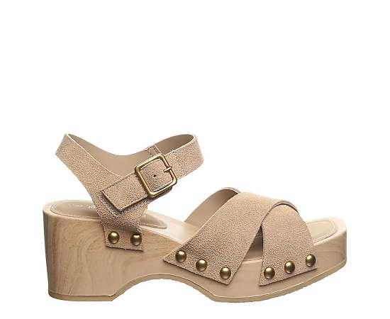 Bearpaw Women's Colette Platform Wedge Sandals - Toffee