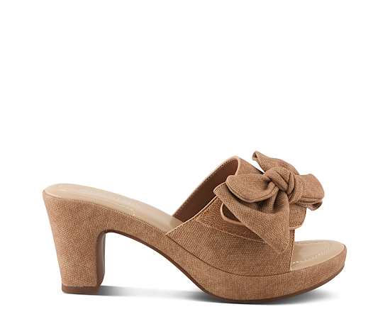 Patrizia Normajean Women's Slide Sandal with Denim-Inspired Upper - Tan