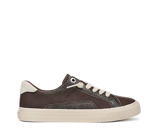 Blowfish Malibu Women's Martina Too Lace Up Platform Sneakers - Chocolate Faux Leather/Fabric