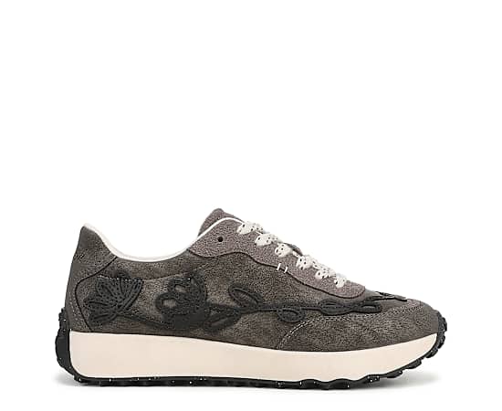 Blowfish Malibu Women's Driftbloom Lace-Up Sneakers - Black Faux Leather