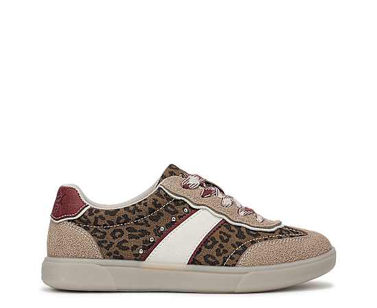 Blowfish Malibu Women's Tastic Lace-Up Sneakers - Leopard Print Faux Suede
