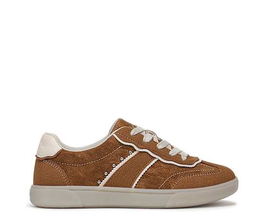 Blowfish Malibu Women's Tastic Lace-Up Sneakers - Honey Tan Faux Suede