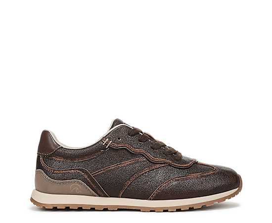 Blowfish Malibu Women's Valley Round Toe Lace Up Sneakers - Brown Faux Leather