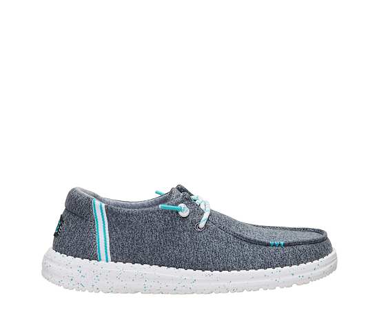 HEYDUDE-WOMENS WENDY STRETCH JERSEY VARSITY SLIP ON SNEAKER