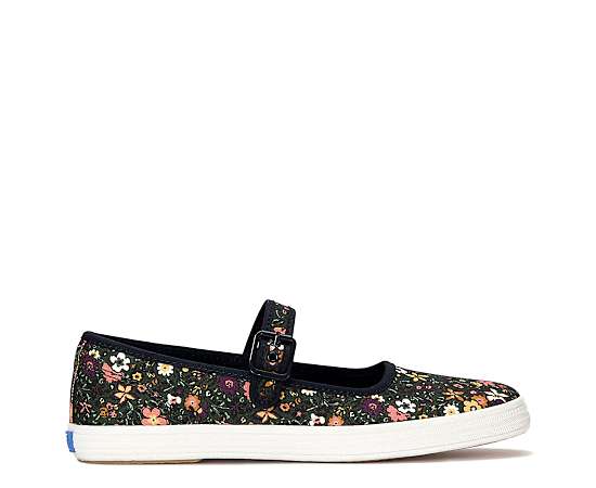 Keds Women's Maisie Mary Jane Woodland Floral Canvas Sneakers in Dark Teal/Multi size 9 - M