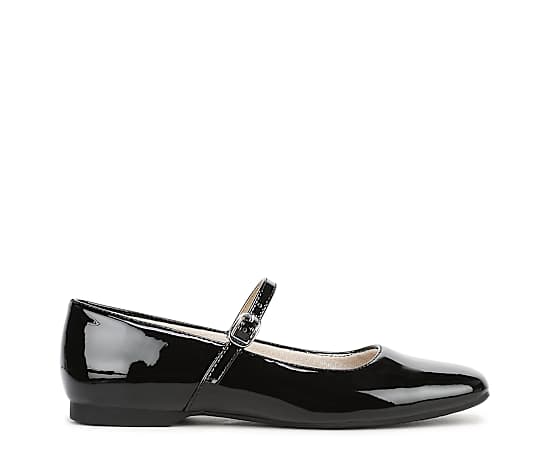 LifeStride Women's Beloved 2 Mary Jane Flats - Black Faux Patent Leather