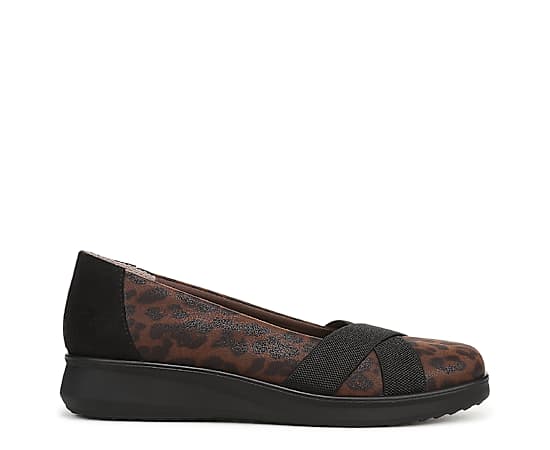 Bzees For LifeStride Fairleigh Ballet Flat Shoes (Brown Leopard Knit Fabric) 9.0 W