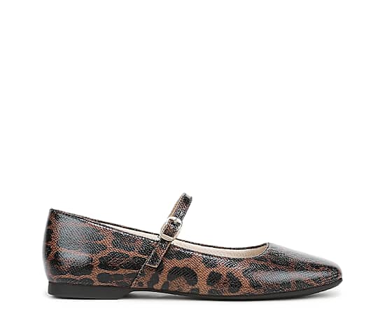 LifeStride Women's Beloved 2 Mary Jane Flats - Brown Leopard Faux Leather