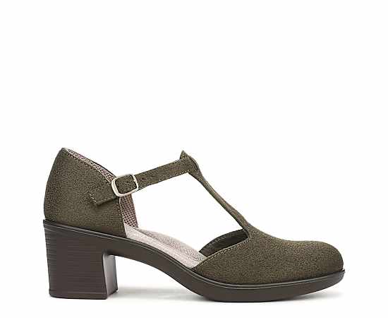 LifeStride with Bzees Technology Adjustable Heeled Mary-Janes - Lady - Green - Size 9