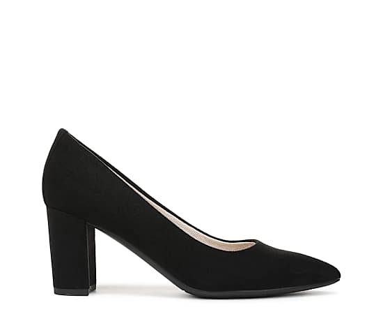 LifeStride Rebecca Pump Shoes (Black Microsuede) Fabric 8.5 M
