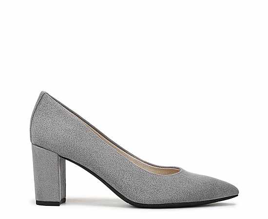 LifeStride Rebecca Pump Shoes (Ultimate Grey Microsuede) Fabric 5.0 M