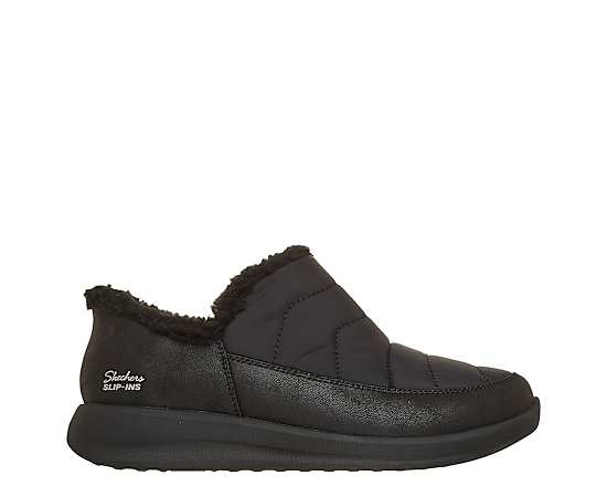 SKECHERS-WOMENS SLIP-INS COZY ESCAPE SNOWPUFF SNEAKER