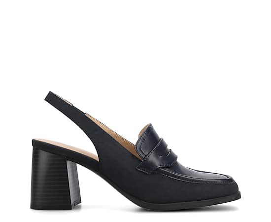 Journee Collection Women's Henrika Square Toe Pumps - Navy
