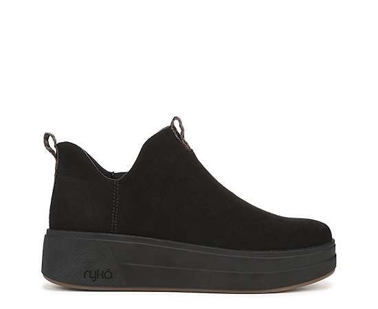 Ryka Vivie Ankle Bootie Boots Black Microfiber 8.5 M Arch Support, Breathable Mesh