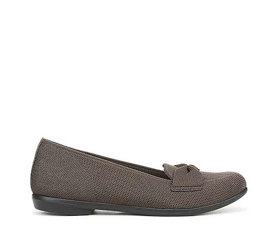 Bzees For LifeStride Kandi Moc Loafer Shoes (Wren Brown Knit Fabric) 9.5 W