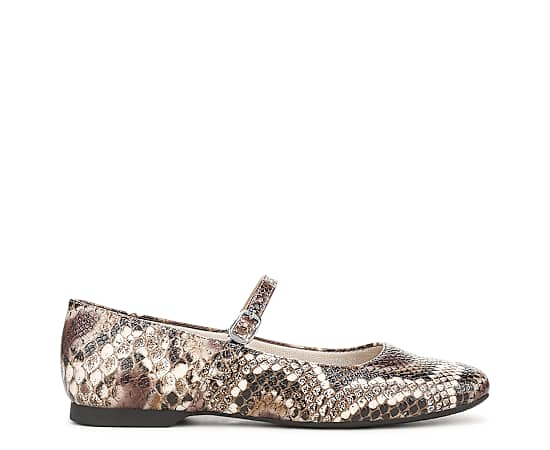LifeStride Women's Beloved 2 Mary Jane Flats - Brown Multi Snake Faux Leather