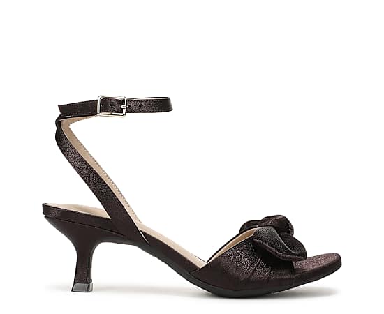 LifeStride Women's Nola Strappy Sandals - Dark Chocolate Satin