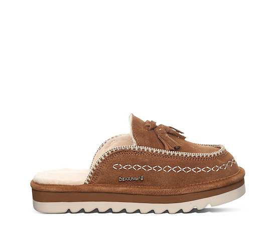 Bearpaw Women's Leona Platform Scuff Slip-On Slippers - Cinnamon