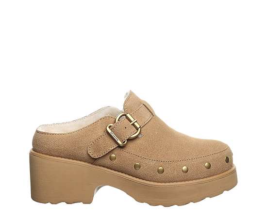 Bearpaw Women's Falyn Platform Buckle Clogs - Iced Coffee