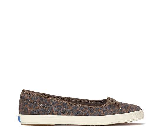 Keds Women's Maisie Ballet Leopard Suede Sneakers in Dark Brown size 11 - M