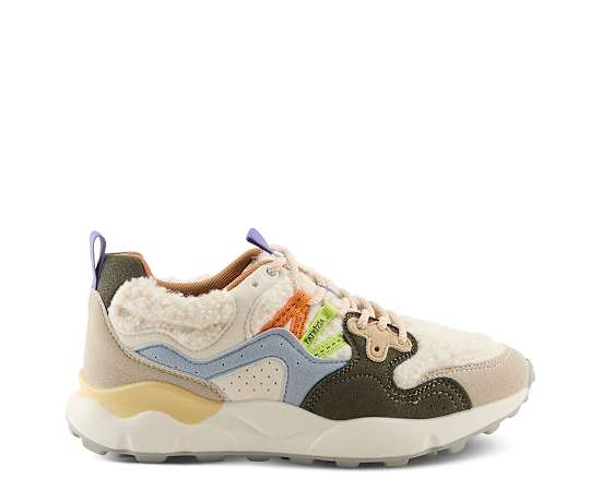 Patrizia Women's Flying Fashion Athletic Sneaker with Lace-Up Closure - Bone multi