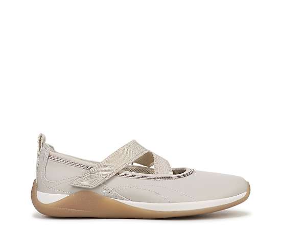 Ryka Women's Era Round-Toe Flats - Champagne Satin Fabric
