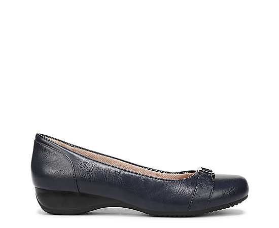 LifeStride Daniela Ballet Flat Shoes (Lux Navy Faux Leather) 11.0 W