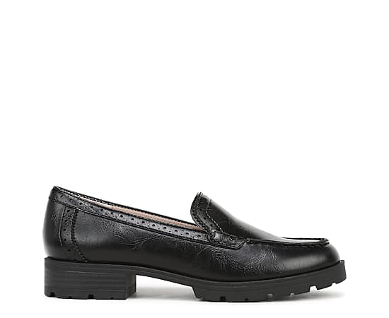 LifeStride Women's London Slip-On Loafers - Black Faux Leather