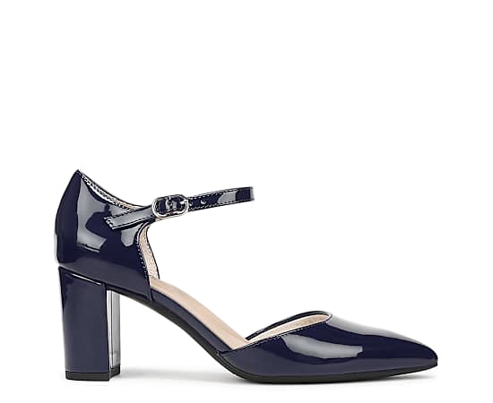 LifeStride Rylee Pump Shoes (Sapphire Blue Patent Leather) Suede 6.5 W