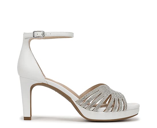 LifeStride Shoes Glamorous Dress Sandal (Bright White Faux Leather) 12.0 W