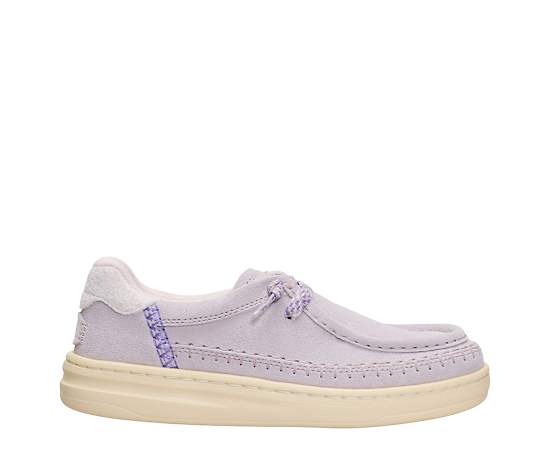 HEYDUDE | Women's Casual | Harper Moc Crafted Suede - Cloud Grey/Multi | Size 9