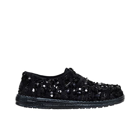HEYDUDE-WOMENS WENDY PARTY SEQUIN SLIP ON SNEAKER