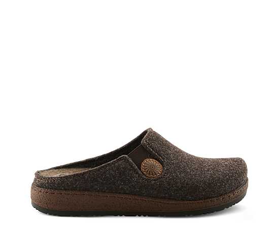 Flexus by Spring Step Women's Felt Slip-On Slippers, Size: 36, Dark Brown