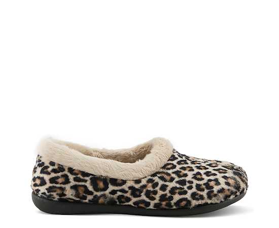 Flexus Women's Faddis Moccasin with Removable Insole - Leopard print