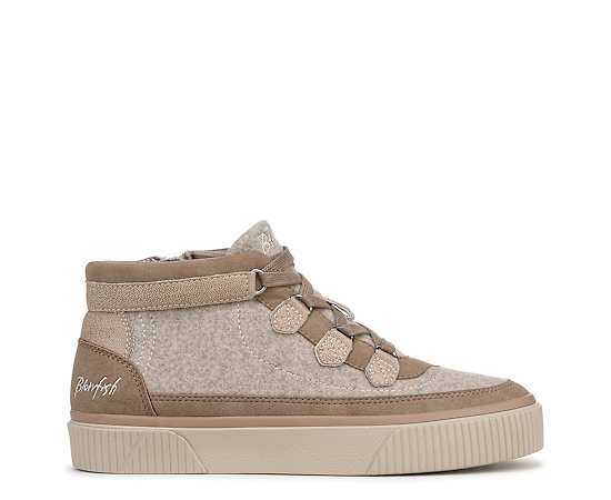 Blowfish Malibu Women's Affton Lace-Up Sneakers - Multi Cream Faux Suede