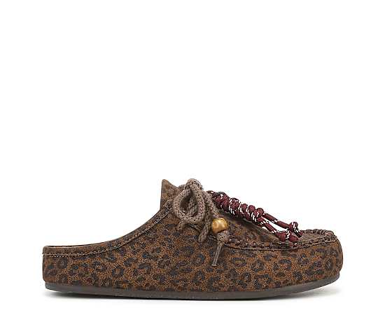 Blowfish Malibu Women's Cairo Clog Mules - Leopard Print Faux Suede