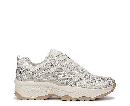 Dr. Scholl's Women's Selena Lace-Up Sneakers - Gold Faux Leather