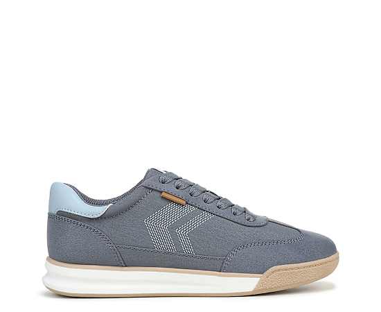 Dr. Scholl's Women's Throwback Retro Sneaker Shoes Oxide Blue Fabric DRSCH Oxide Grey Blue Leather 8.5 M