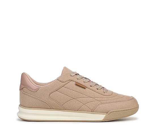 Dr. Scholl's Women's Throwback Lace Sneaker Shoes Cuban Sand Fabric DRSCH Microfiber 7.5 M